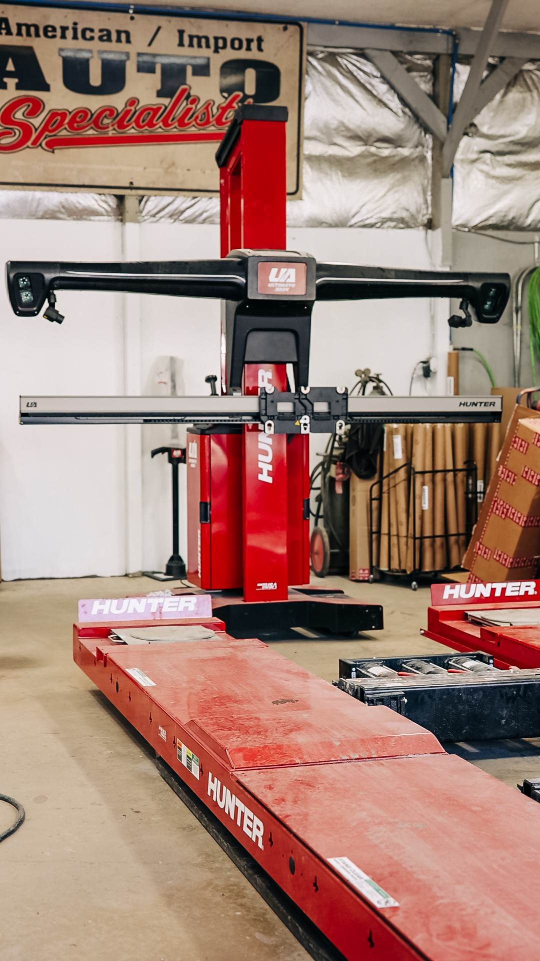 ADAS calibration alignment equipment at Quality Auto Body in Fairfax, VA
