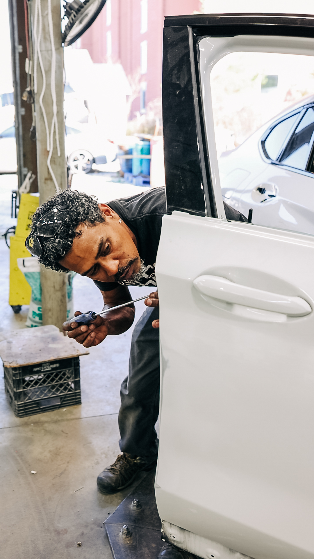 Dent repair at Quality Auto Body